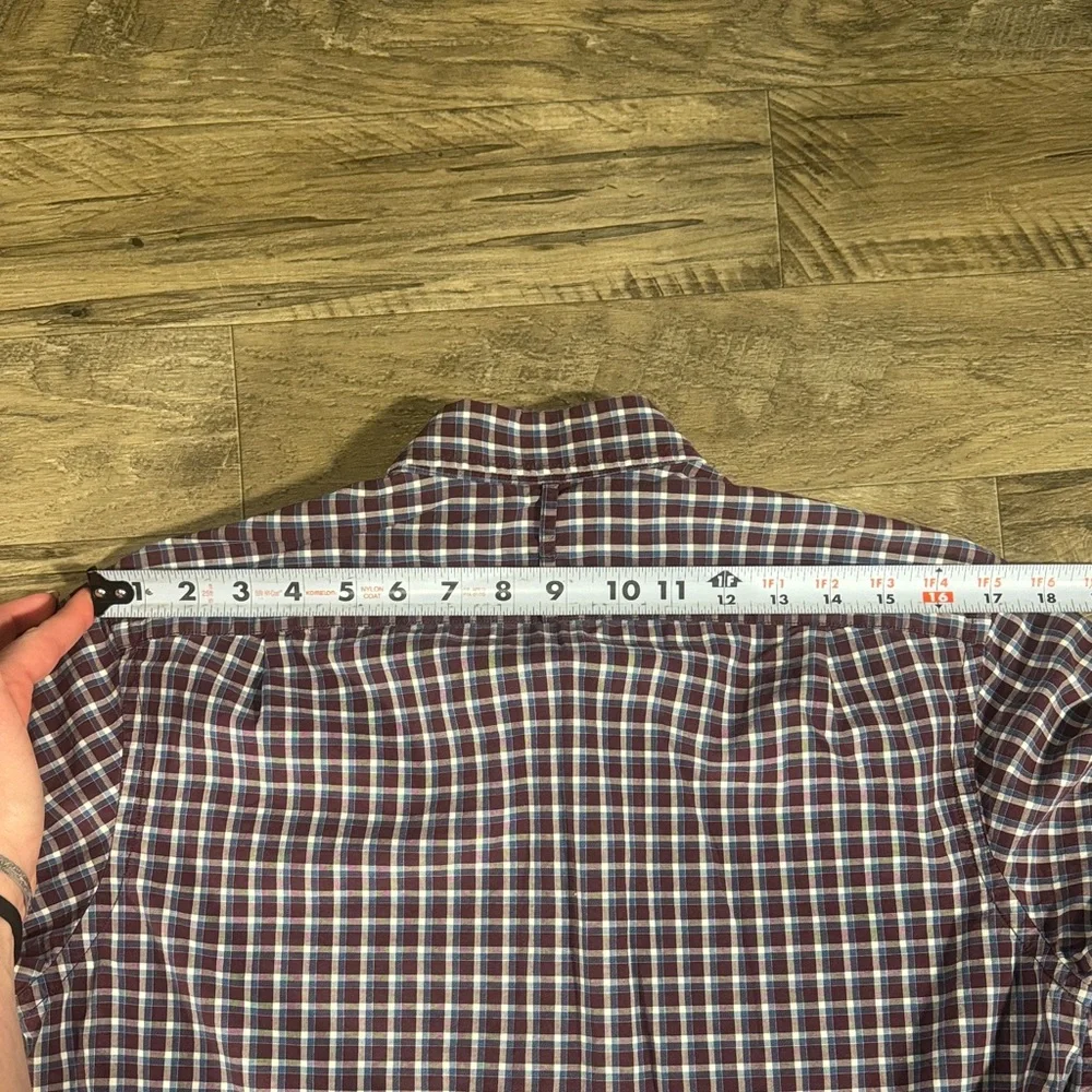 Banana Republic “Soft Wash Slim Fit” Plaid Shirt - Blue Red and White - Size S